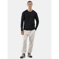 thumbnail image 3 of Athlux Men's Waffle Crewneck Pullover with Long Sleeves, Size S-3XL, 3 of 5