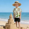 thumbnail image 6 of Dailycode Small Short Sleeve Button Down Shirts Cartoon Koala and Avocado Casual Shirt 3-10 Years, 6 of 9
