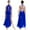 Royal Blue, variant on Women Rhinestones Halter Split Lyrical Dance Dress Contemporary Dancewear Red S