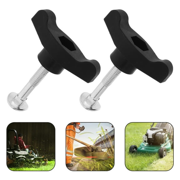 BESTOYARD 2Sets Black Wing Handle Bolts for Lawn Mower Replacement Fits Various Grass Cutters