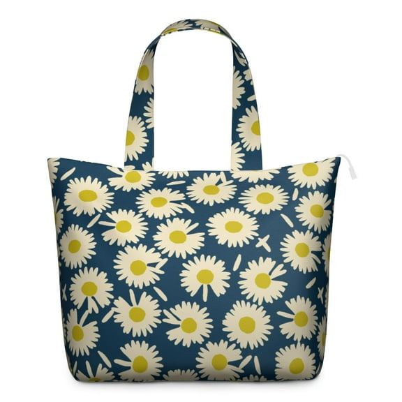 Daisy Women's Large Weekend Travel Bag Moving Canvas Handbag Thick Double Layer Beach Weekend Travel Unisex Hospital Maternity Delivery with Toiletry Waterproof