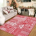 thumbnail image 2 of Yiwa Christmas Area Rug 4x6 Red Hallway Xmas Snowflake Floor Mat Kitchen Rug Washable Anti Slip Carpet Holiday Decor for Bedroom Bathroom Laundry Living Room, 2 of 7