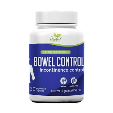 Bowel Control - Incontinence Control - Control Leaky Gut - Reduces the Frequency and Severity of Bowel Incontinence Episodes - 100% Herbal and Natural
