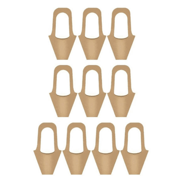 10 Pcs Flower Bags,Kraft Paper Flower Tote Bag & Kraft Paper Flower Bouquet Bags with Handles – 13.77 Inch Height for Wedding, Valentines Day, Florist Shop, Bouquet Holder, Gift Wrap