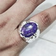 thumbnail image 4 of Purple Copper Turquoise Mans Ring, Natural Copper Turquoise, Silver Jewelry, 925 Silver Ring, Birthday Gift, Heavy Mens Ring, Arabic Design, Ottoman Style Ring, Christmas, Turkey Mens Signet Ring, 4 of 5