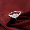 thumbnail image 5 of Cora Jewellery Art Deco 1CT Princess Cut Moissanite Engagement Ring For Women, 18K White Gold, 5 of 7