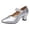 Silver, variant on Women's Soft Sole Dance High Heels Comfort Closed Toe Slip On Party Evening Pumps