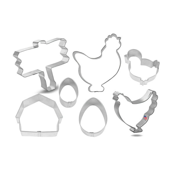 Chicken Farm 7 Piece Cookie Cutter Set - The Cookie Cutter Shop - Tin Plate Steel