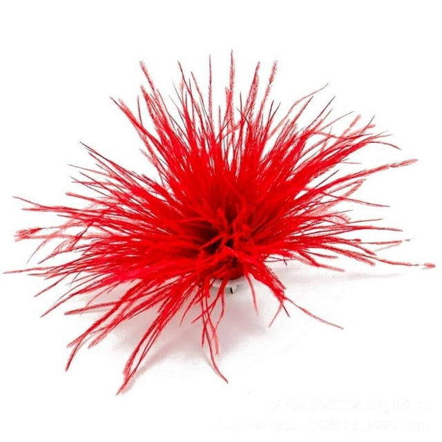 HLONK Feather Brooch Feathers Corsages Cloth Decorations Ostrich Feather Material