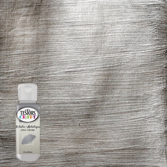 Testor 223547 2 oz Silver Metallic Acrylic Craft Paint