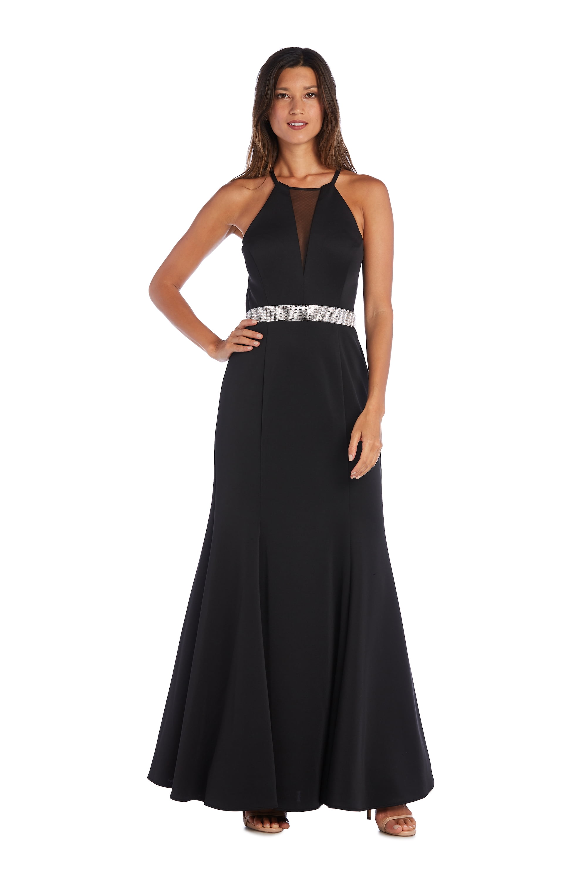 mesh long gown