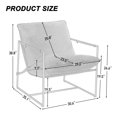 thumbnail image 6 of DREAMSIDEA Living Room Chair Sling Accent Chair Set of 2,Metal Framed Armchair with Thicked Cushions, Reading Leisure Chair for Indoor/Oudoor,Navy, 6 of 6