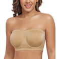 thumbnail image 1 of Curyon Strapless Bras for Women Underwire Non-Slip Bandeau Seamless Comfy Bra, 1 of 6