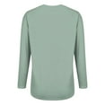 thumbnail image 6 of Duoif Fall Sweatshirts for Women, Women's Casual Long Sleeve T-Shirt - Loose Spring Summer Top Womens Sweatshirt Green L, 6 of 9
