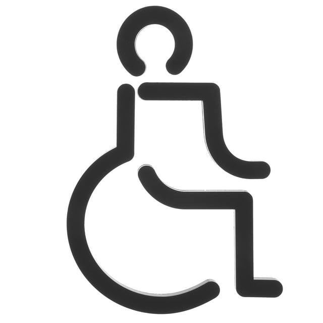 Letrero para discapacitados, calcomanía para puerta de ducha, letrero para puerta de baño para discapacitados, letrero para silla de ruedas para inodoro