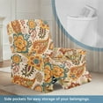thumbnail image 3 of Xixirimido Vibrant Boho Mandala Flowers Recliner Chair Cover, 4-Pieces Stretch Recliner Covers for Recliner Chair Soft Reclining Chair Slipcover Furniture Protector for Pets Kids, 3 of 8