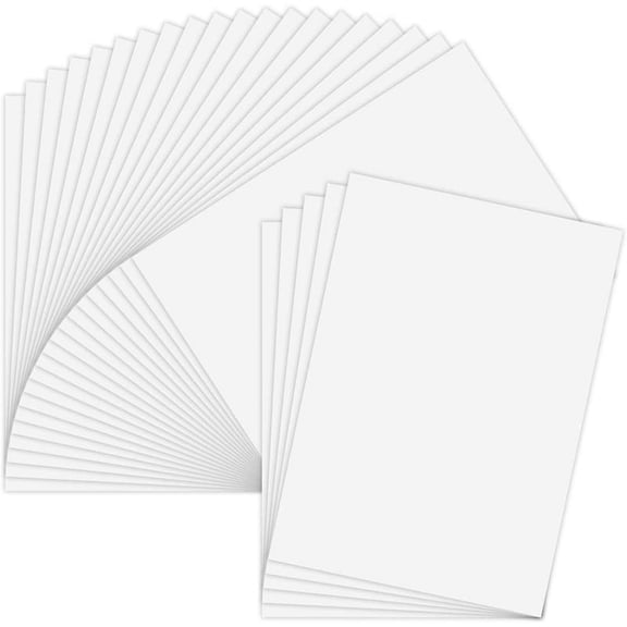 25 Sheets Printable Vinyl Sticker Paper Self-Adhesive Waterproof White Printing Paper Sheet, for Inkjet Printer