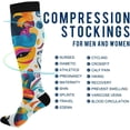 thumbnail image 4 of Coolnut Mardi Gras Carnival Mask Compression Socks for Women&Men Circulation-Best Support for Nurses, Running, Athletic-1 Pairs Gift, 4 of 7