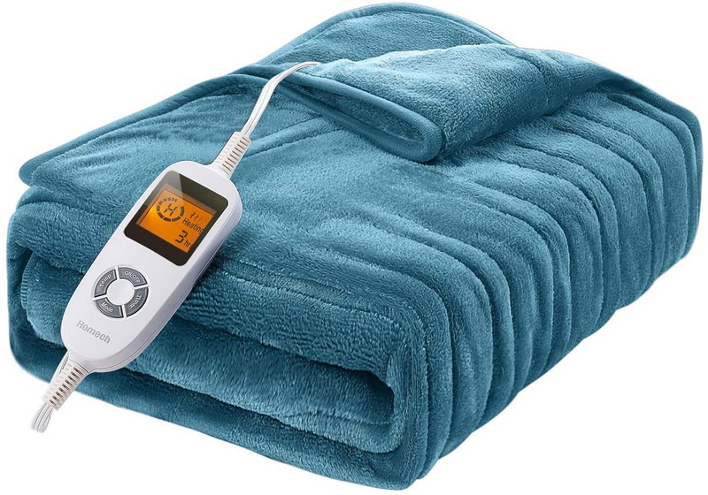 Homech BD002 Heated Flannel Throw Blanket 50X 60 10 Settings (OPEN BOX)  EPS25 - Walmart.com