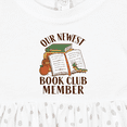 thumbnail image 4 of Inktastic Our Newest Book Club Member Girls Baby Dress, 4 of 5