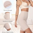 thumbnail image 4 of QRIC 2 Pack Slip Shorts Shapewear for Women Tummy Control Underwear High Waisted Shaping Panties Body Shaper Thigh Slimmer Beige*2, 4 of 6