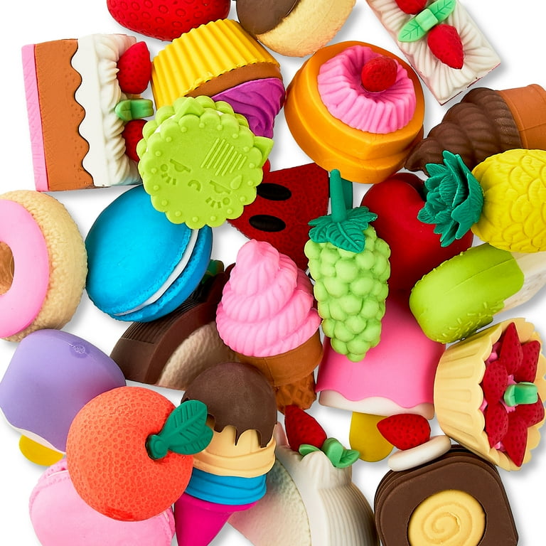 Pen+Gear Eraser Pals Sweet Treats 25 Count Food-Themed Soft