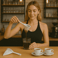 thumbnail image 4 of 2 Pack Spanish Coffee Filter Strainer Colador De Cafe Cuban-Style Coffee Filter Set: Reusable Flannel Cloth  for Sustainable, Rich, and Smooth Brews, 4 of 6