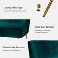thumbnail image 4 of Tina's Home Velvet Upholstered Loveseat Sofa with Gold Metal Legs, Living Room Chair Tufted Back Home Bedroom Teal, 4 of 9