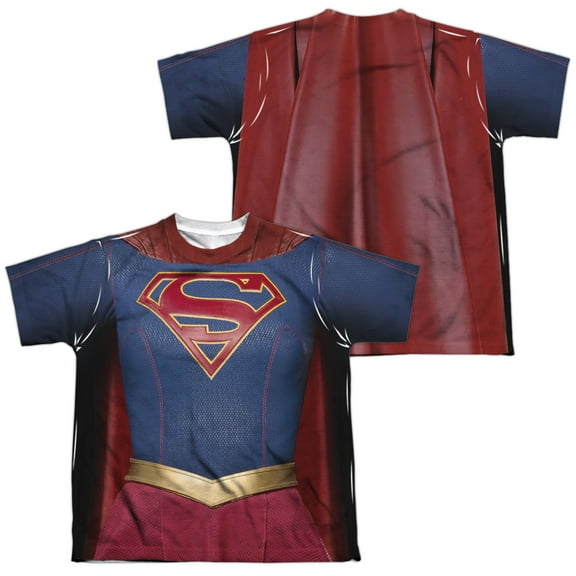 Supergirl - Supergirl Uniform (Front/Back Print) - Youth Short Sleeve Shirt - Small