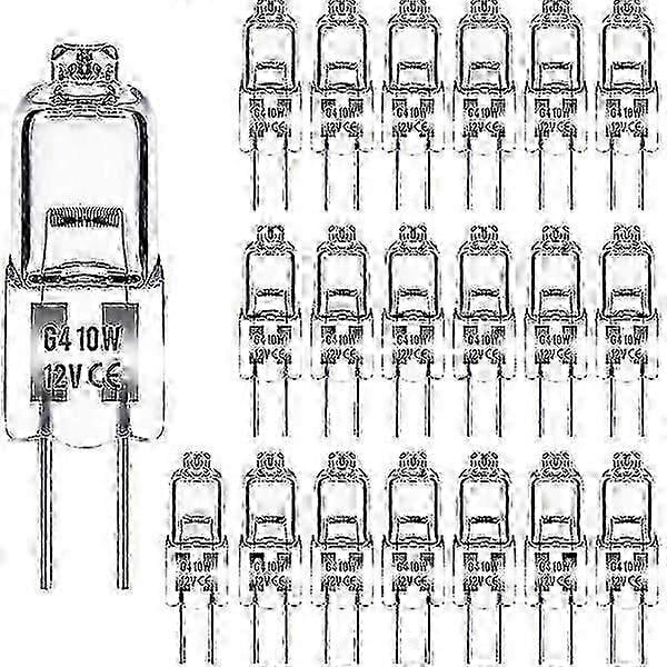 20 Pack G4 Halogen Bulbs 10W 12V Warm White Capsule Lamps