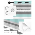 thumbnail image 5 of Geometric Stripes Thermal Insulated Blackout Curtains for Bedroom 72 Length Grey Turquoise Room Darkening Curtain 1 Panel Grommet Window Curtain Drape for Living Room Nursery Room, 5 of 7
