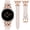 Starlight/Rose Gold, variant on Wearlizer Leather Band Compatible with Samsung Galaxy Watch 8 40mm 44mm & Watch 8 Classic 46mm, Slim Dressy Genuine Leather Strap with D-Shape Metal Buckle for Women