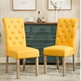 thumbnail image 2 of Roundhill Furniture Habit Dining Chair, Set of 2, Yellow, 2 of 10