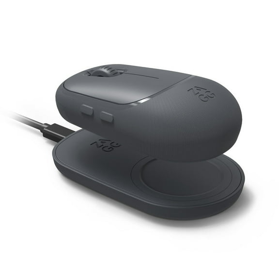 Zagg Pro Mouse Qi Wireless Mouse for Bluetooth Tablets, iPad and Computers, Charcoal