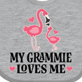 thumbnail image 4 of Inktastic Grammie Loves Me Girl Flamingo Girls Baby Bib, 4 of 4