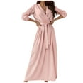 thumbnail image 1 of Women Fashion V-neck Long Sleeve Solid Color, 1 of 6