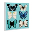thumbnail image 2 of Stupell Industries Six Diverse Butterflies on Turquoise Wall Plaque Art, design by Metka Hiti, 2 of 8