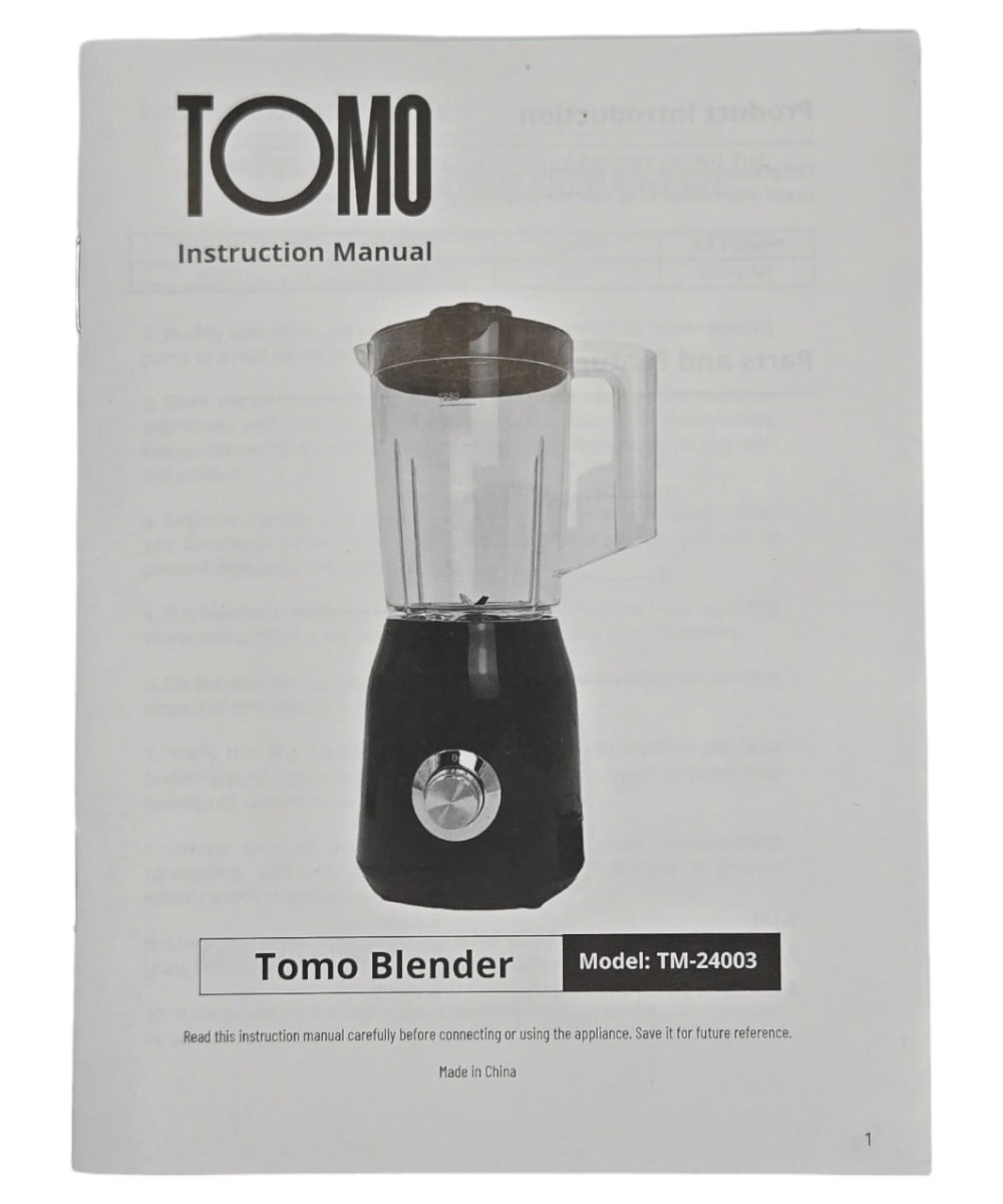 TOMO Blender with Dual Speed and Pulse Precision