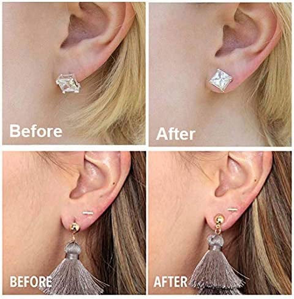 3 Pairs Earring Lifters Backs Sterling Silver Hypoallergenic Adjustable  Secure Lifts Earring Jewelry, Heart-Shaped, Crown & Clover Style