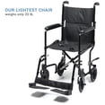 thumbnail image 3 of GF Health Products  19 in. Lightweight Aluminum Transport Chair, Black, 3 of 4