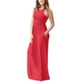thumbnail image 3 of HAOMEILI Women's Summer Sleeveless Loose Maxi Dress Casual Long Dress with Pockets 2025 New, 3 of 6