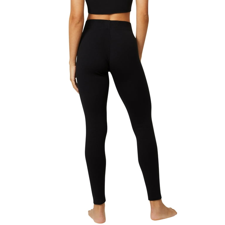 Women s Hanes HG0008 EcoSmart Comfort Waistband Cozy Lining Legging Black XL
