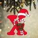 thumbnail image 1 of Colgante de árbol de Navidad de acrílico 2D con letras | Juego de 26 adornos con iniciales del alfabeto para decoración navideña, 1 of 6
