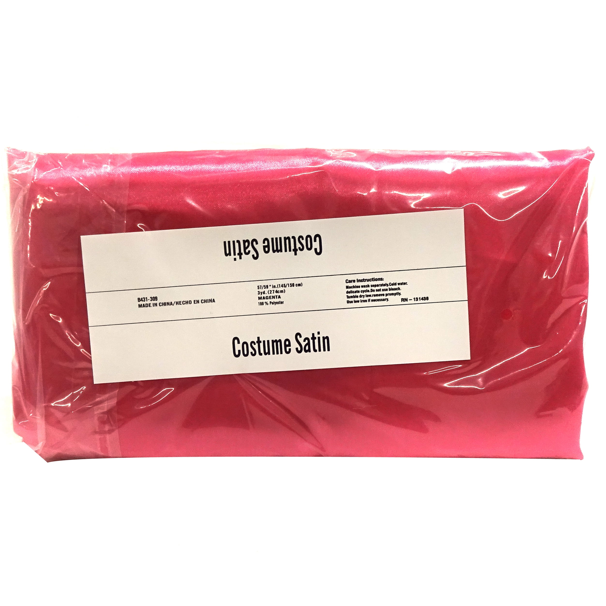 Shason Textile (3 Yards Cut) Special Occasion Costume Satin, Magenta, Available In Multiple Colors
