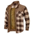thumbnail image 2 of Wavsuf Men's Fleece Jacket Winter Jackets Heavyweight for Men Coat Coffee Size S, 2 of 3