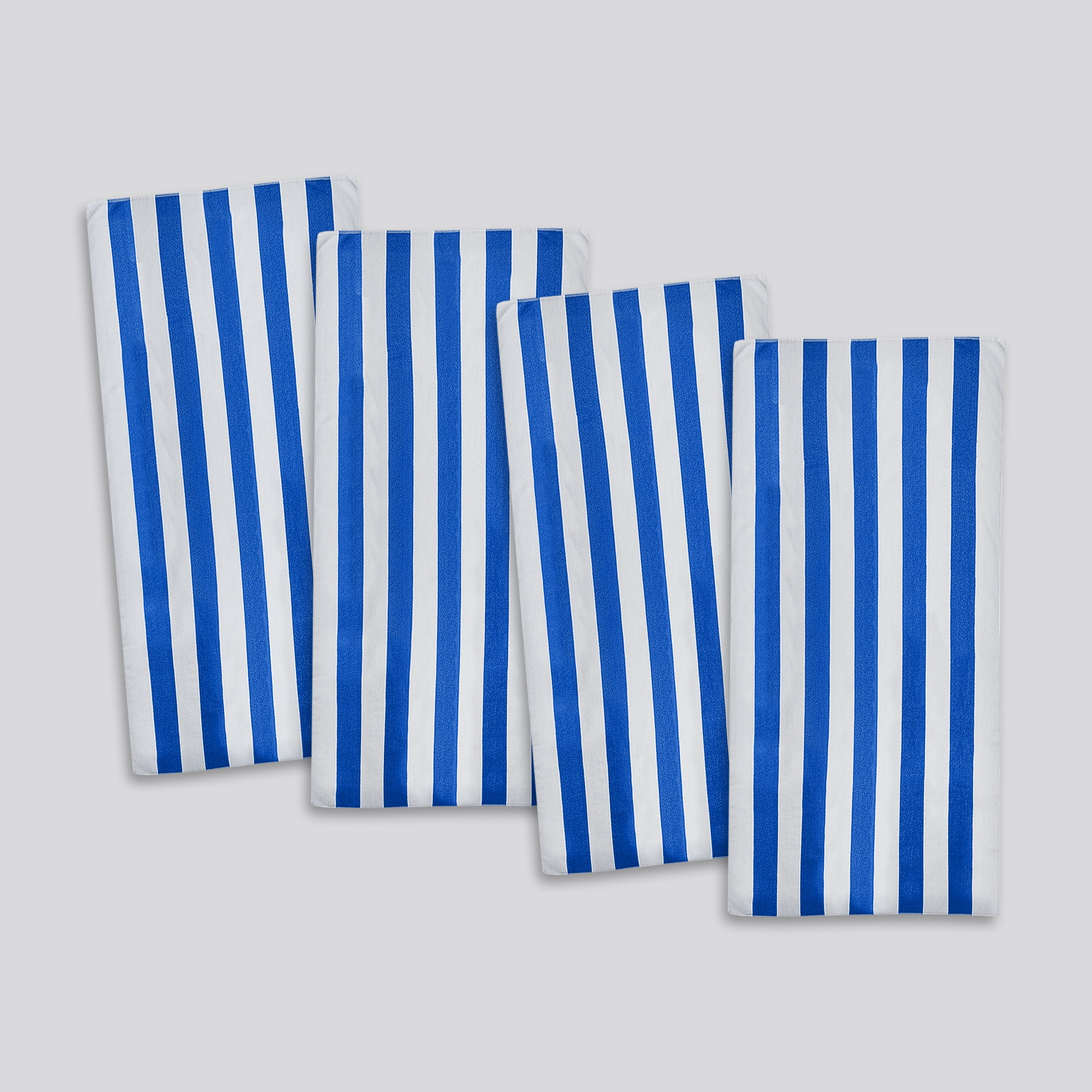 Mainstays Cabana Stripe 4 Pack Beach Towel, Blue
