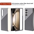 thumbnail image 2 of Aramid Fiber Case for Samsung Galaxy Z Fold 6 Case Aramid Fiber Thin Fit Slim Minimalist 6 FT Military Grade Drop Protection Case with Wireless Charging, Black&Silver, 2 of 14