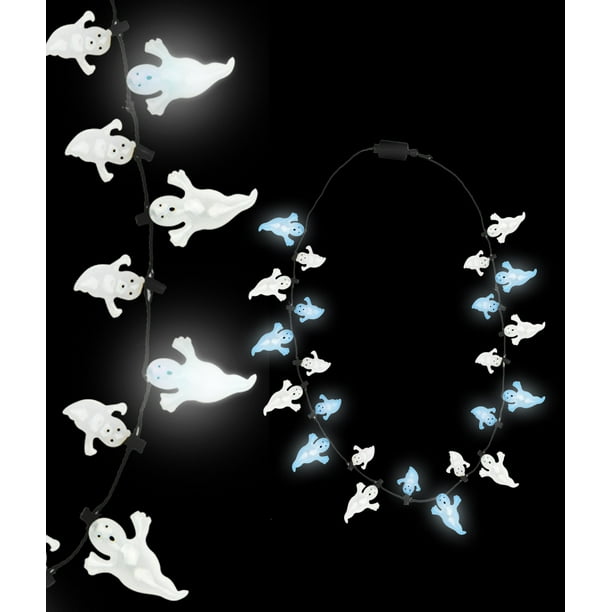 Fun Central LED Ghost Necklace Flashing Light Up Necklace for