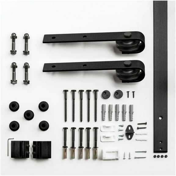 DOOR BARN HDWR KIT MATTE BLACK