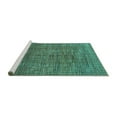 thumbnail image 2 of Ahgly Company Machine Washable Indoor Rectangle Abstract Turquoise Blue Modern Area Rugs, 6' x 9', 2 of 4